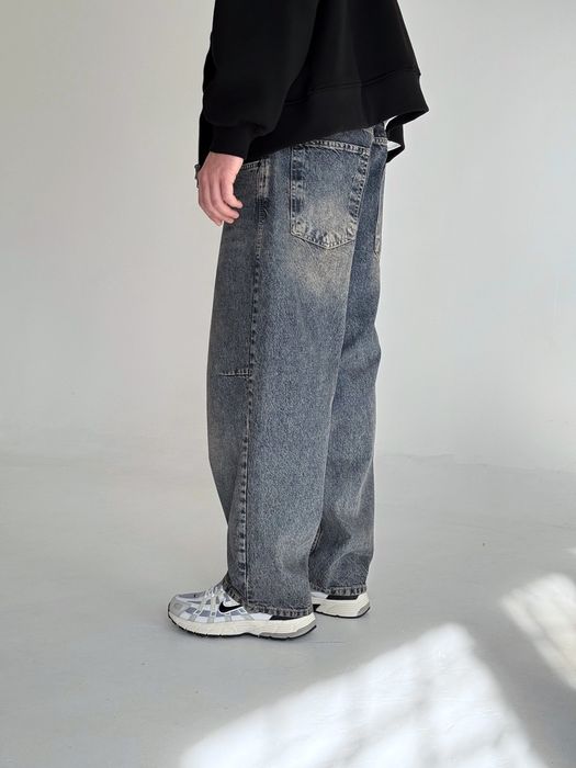 Джинси чоловічі широкі baggy jeans vintage, штани баггі | Джинсы багги мужские широкие Джынсы беги 90 х реп ск8 Штаны rap pants sk8 y2k | Розмір XS