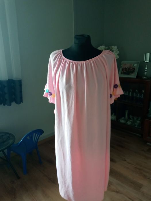 Sukienka luzna roz pastel 42 44 damska lato