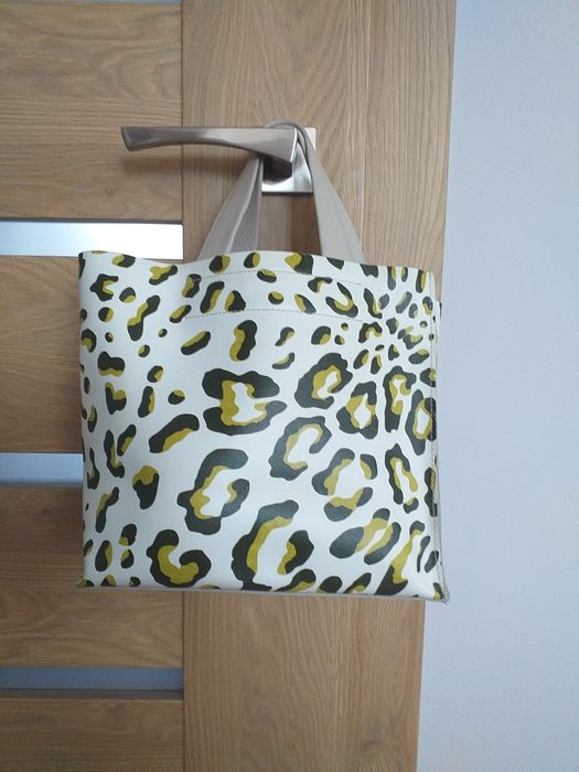 FURLA Divide It bag Medium oryginalna torebka skóra naturalna saffiano panterka do ręki