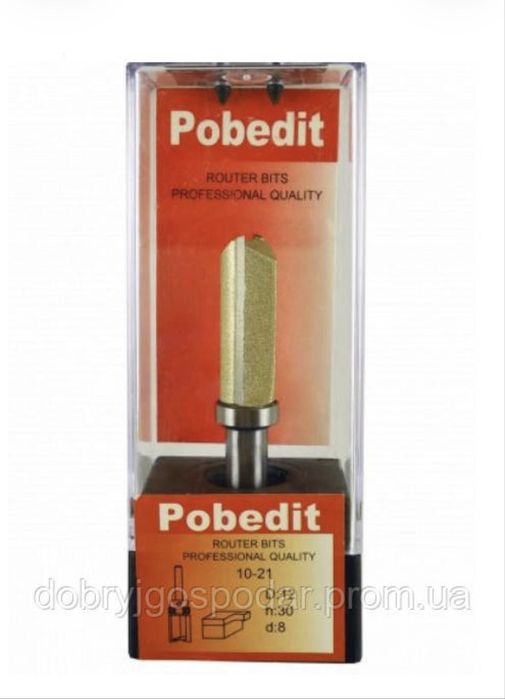 Фреза обгонна з верхнім підшипником POBEDIT, хвостовик 6 і 8 мм.