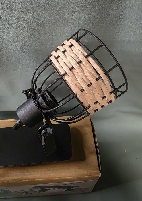 Lampa ścienna sufitowa metal ratan styl vintage boho Eglo Anwick 1