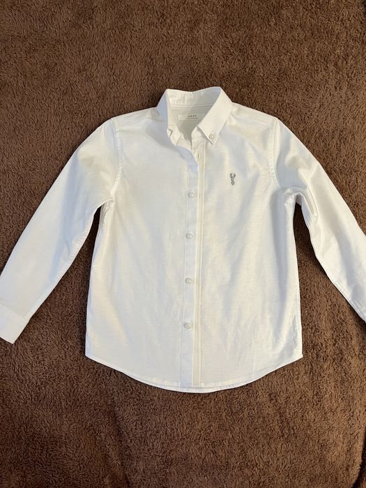 Біла рубашка next 116;рубашка next,белая рубашка с длиным рукавом