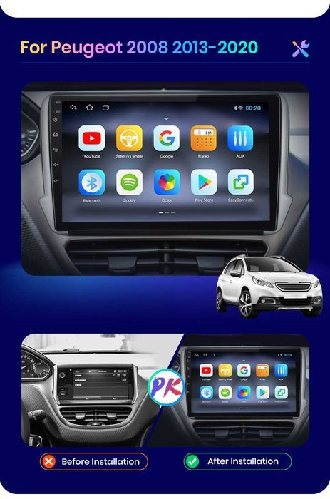 Radio Android Peugeot 208 - 2008 gps wifi bluetooth PROM