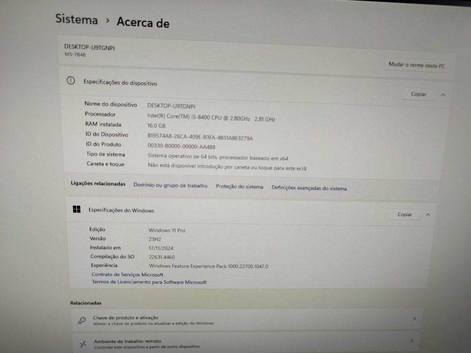 PC + Monitor / i5-8400 / 16GB RAM / RX580 8GB / LG LED 24"64752091687681124