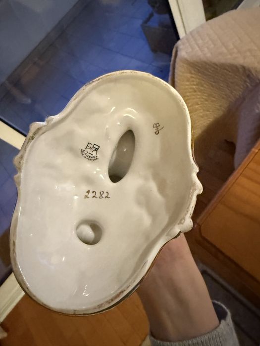 Castiçal antigo em porcelana fábrica ELPA Alcobaça
