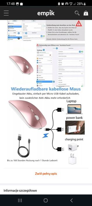 Bezprzewodowa mysz Bluetooth