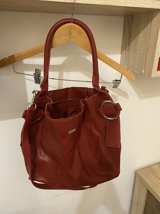 Bordowa czerwona Torebka Mohito