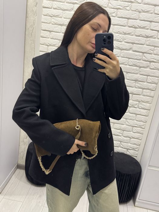 Полу пальто zara monteco з вовни хс