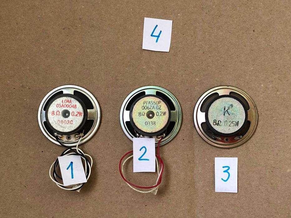 Мини динамик встраиваемый для радиотехники диаметр 50 55 65 мм