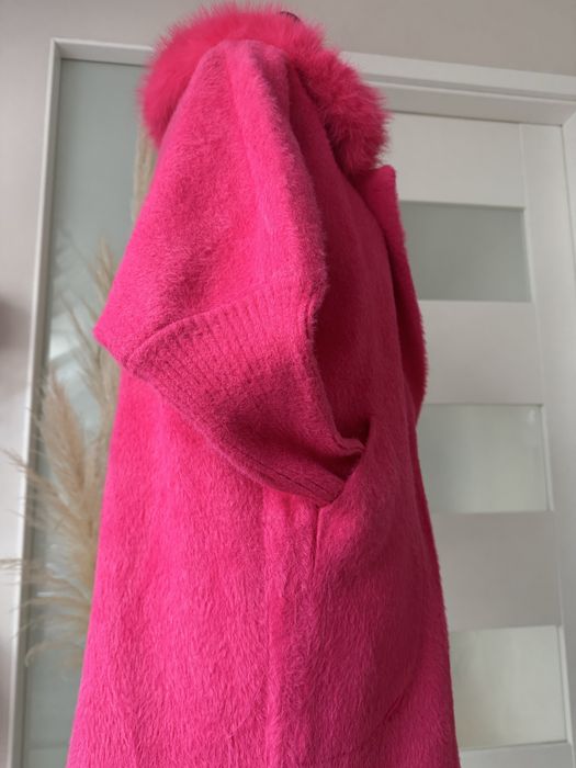 Alpaka płaszcz narzutka sweter