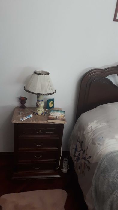 Mobília de quarto de solteiro completa em cerejeira