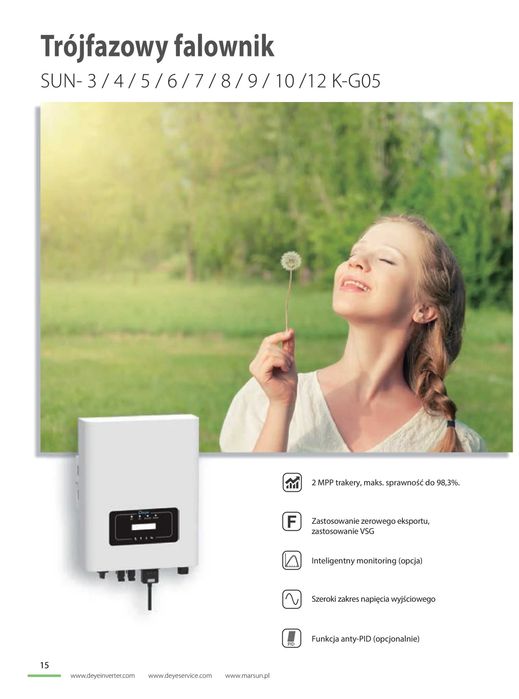 Falownik inwenter DEYE SUN- 9K- G05 (trójfazowy sieciowy) 9kW