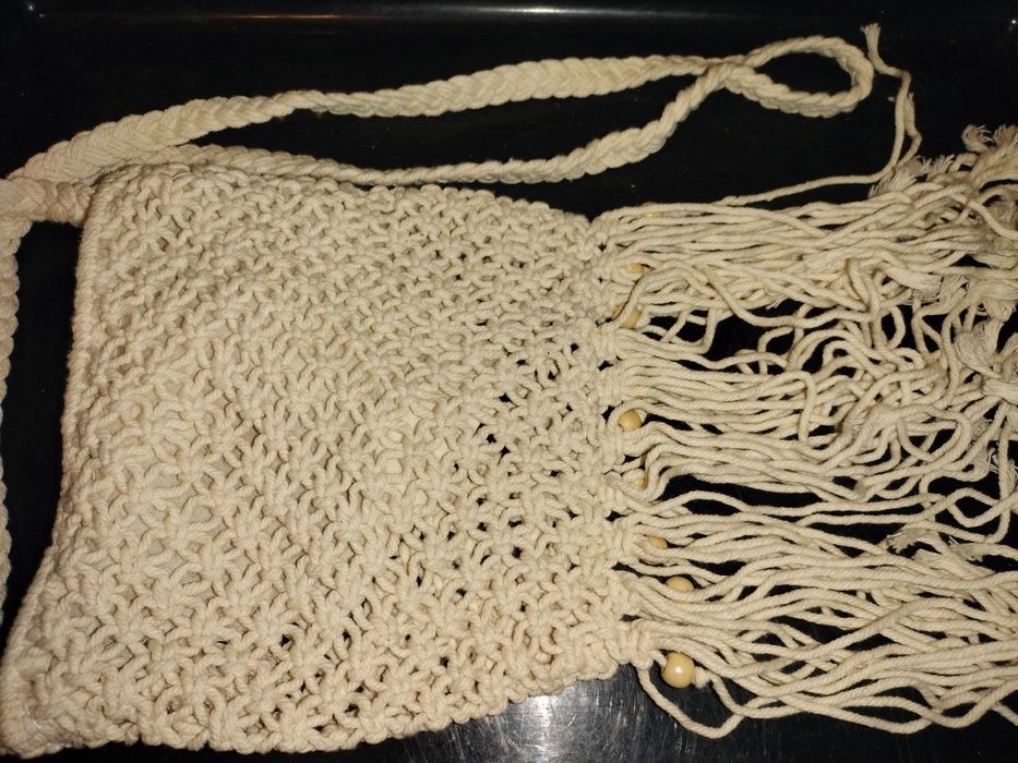 Makrama torebka na ramie