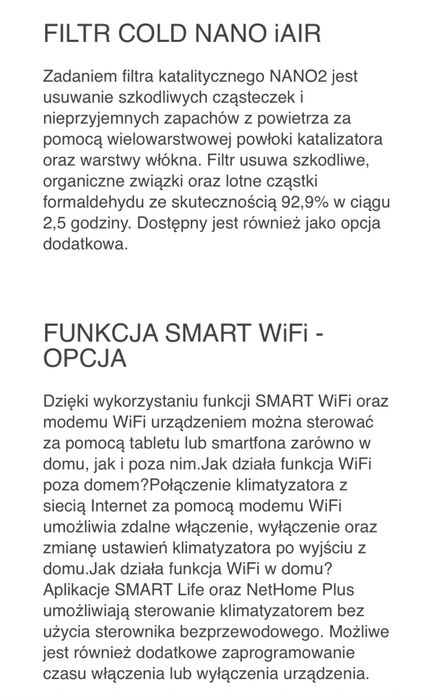 Klimatyzacja Rotenso Ukura 3,5kw montaż , serwis
