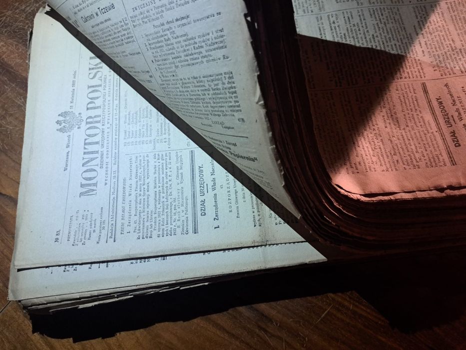 Monitor Polski 1922 nr. 1-145 1 półrocze dziennik urzędowy RP