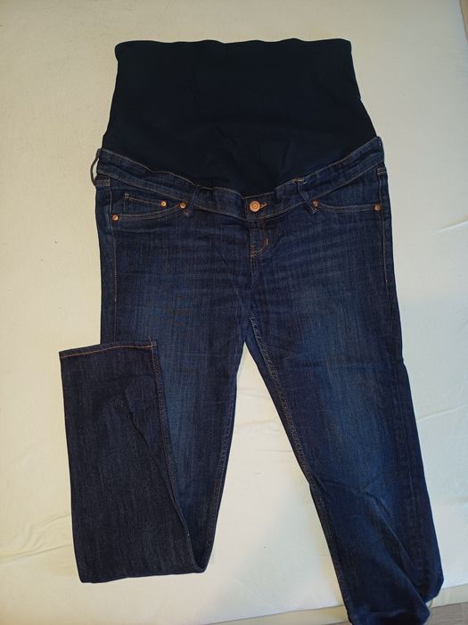 Granatowe spodnie ciążowe L/XL