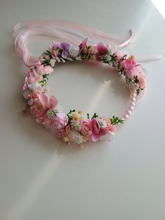 Wianek komunijny perły