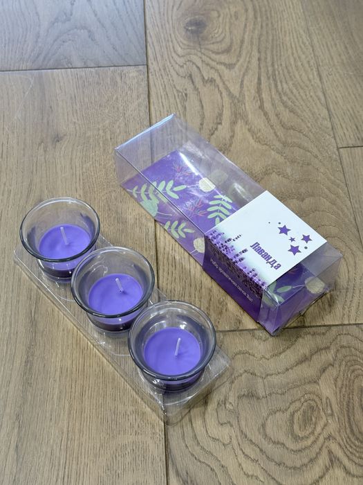 Набір свічок Лаванда, 3шт