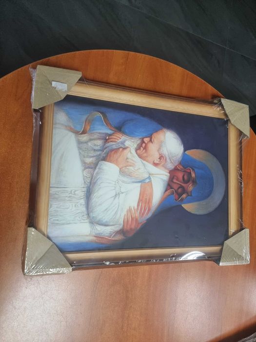 Obraz Religijny Matka Boża i Jan Paweł II Obrazy religijne do modlitwy