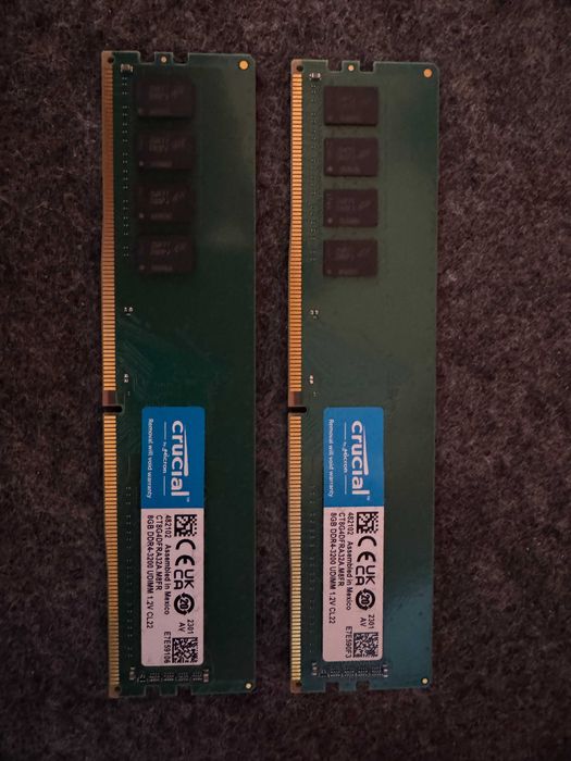 ОЗП 2x8 Crucial DDR4 16GB 3200mhz UDIMM cl22