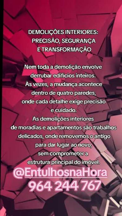 Demolições - Remoçoes de lixo de obra RCD