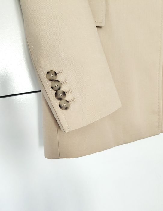 Marynarka Massimo dutti 36 S beżowa lniana bawełniana