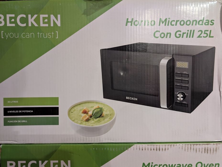 Microondas com Grill 25L Becken - Preto- Novo c/garantia