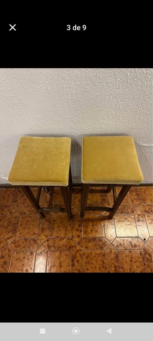 Par de bancos altos de bar - Vintage