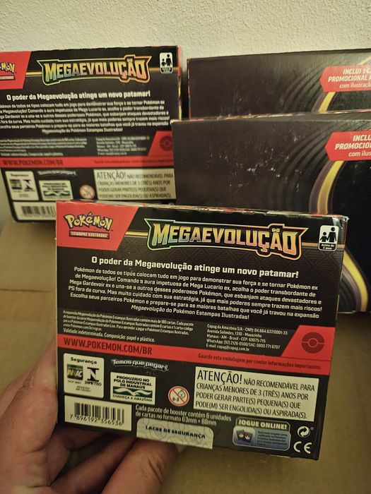 4x Pokemon booster box mega evolution sealed portuguese. Factory sealed.   Includes promos