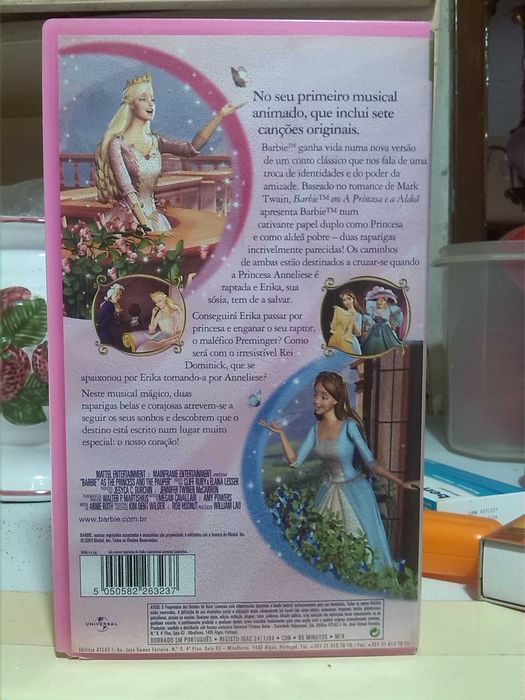 filme barbie e a princesa aldeã vhs- portes grátis