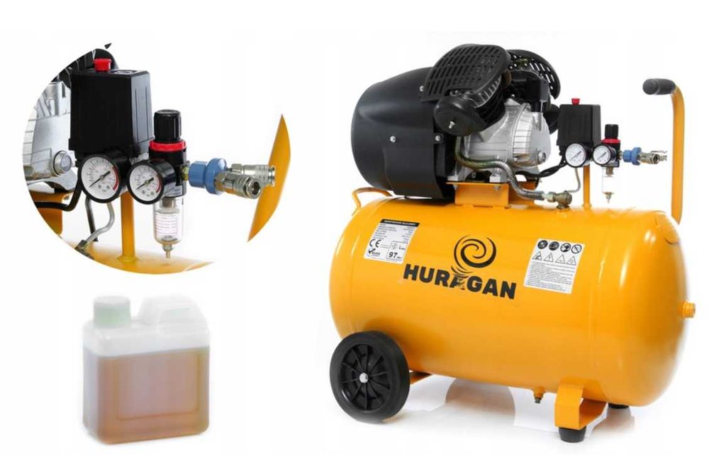 Kompresor 2 tłokowy sprężarka 100l OLEJOWY 2T
230 v 2 tłoki ODWADNIACZ