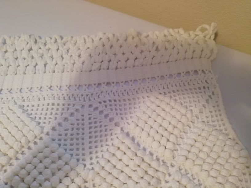 Colcha de renda manual