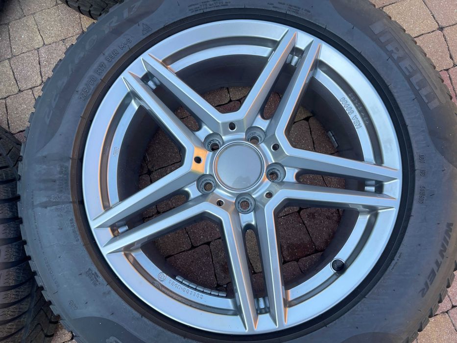 4149. Alufelgi 17" koła zimowe Mercedes Audi A6 Ssangyong Korando 5x112 225/60/17 Pirelli 2024r