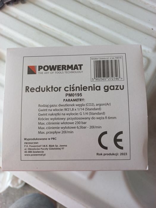 Reduktor co2 argon mix