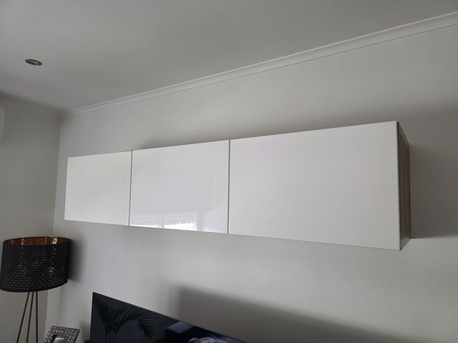 Móvel Sala branco/castanho