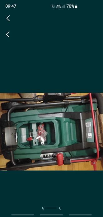 Аккумуляторная газонокосилка Parkside