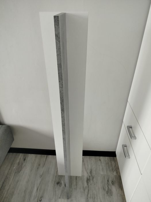 Półka ścienna biały -beton 120 cm