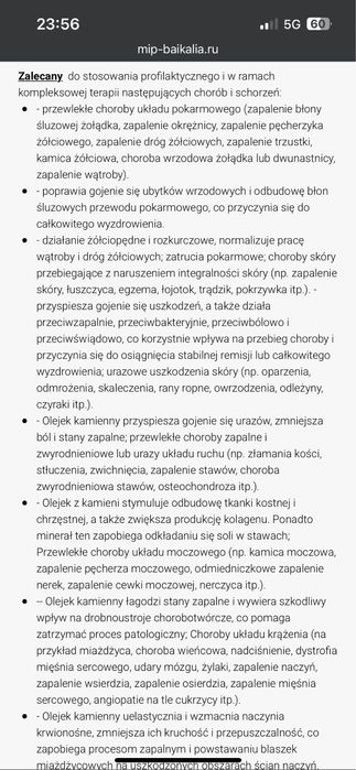 Olej Kamienny Białe Mumio Brakshun