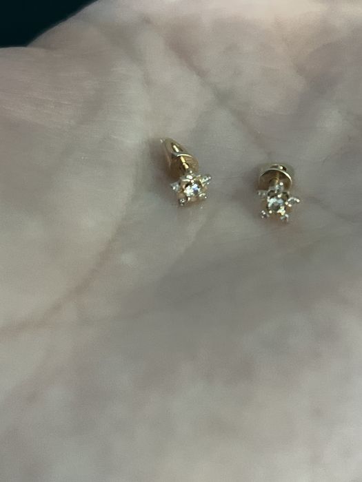 Золоті  сережки з брильянтами