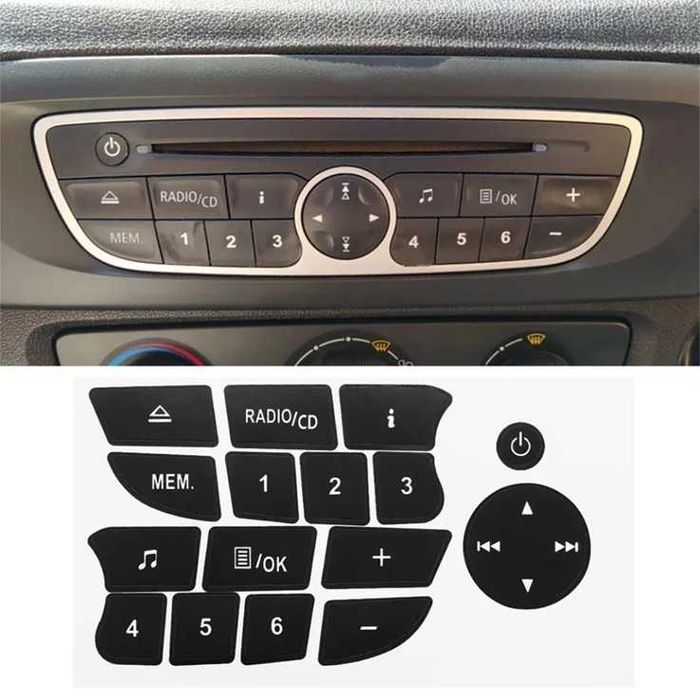 Kit Vinil Reparação Botões Interior Renault / VW Golf / Touareg
