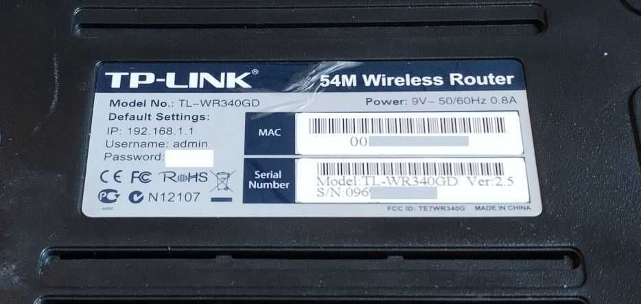 Router Wireless TP-Link TL-WR340GD (54Mbps) – Fiável e Funcional