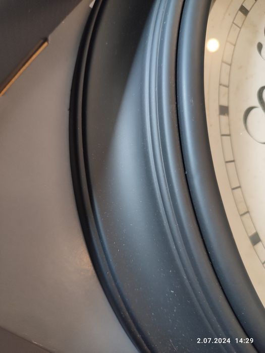 Nowy czarny zegar ścienny 40 cm