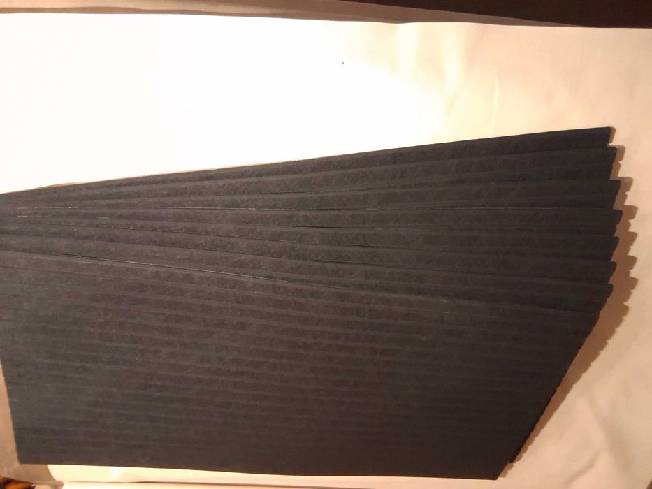 J253 Panele Akustyczne Filcowe Czarne 60x120 Grubość 1 cm Zestaw 8 Szt