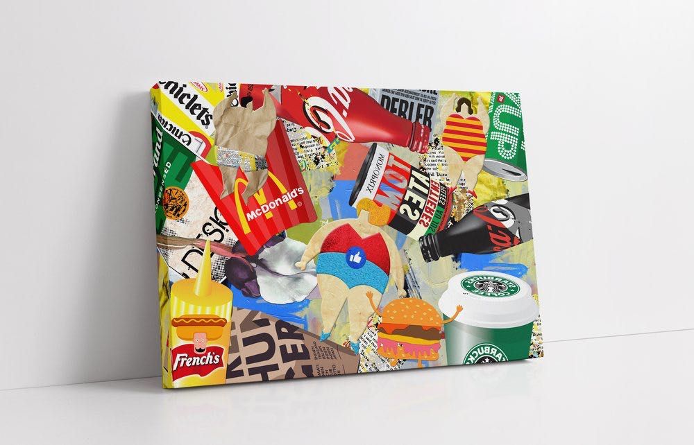 Tela "Fast and Fat" 70x50cm