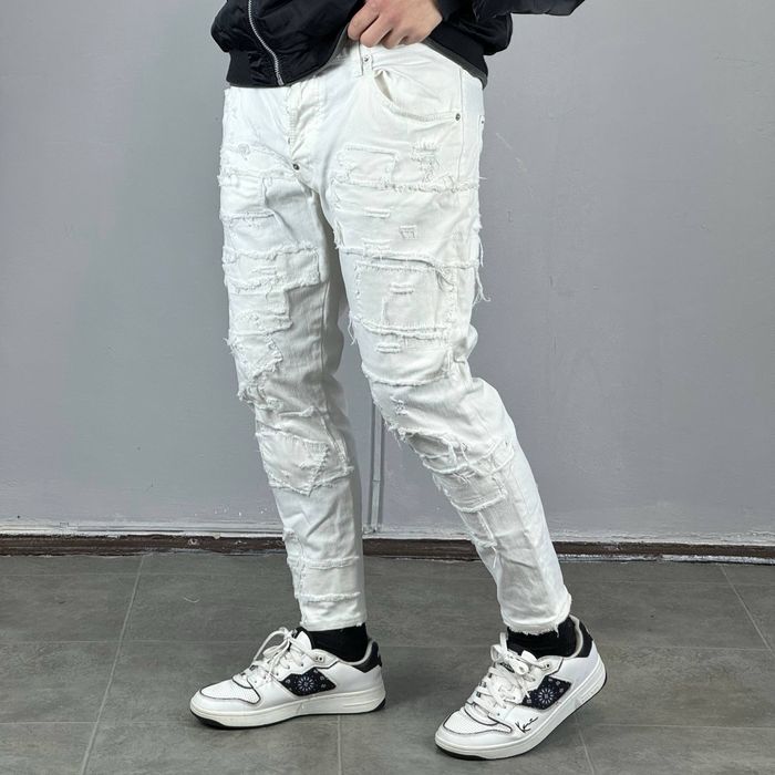 Dsquared2 Jeans Italy джинси штаны джинсы штани брюки скини скіні деним одяг одежда классические прямые зауженые дскваред італія потерті