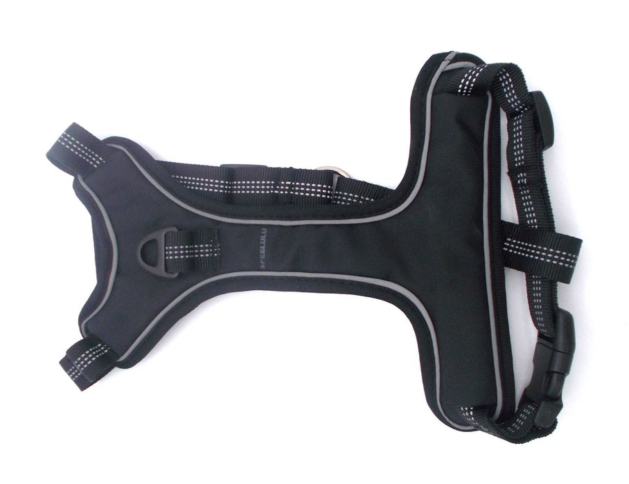 Szelki dla psa Uprząż z odblaskami regulowana S Czarny
