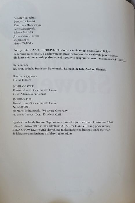 Religia - podręcznik dla klasy siódmej szkoły podstawowej