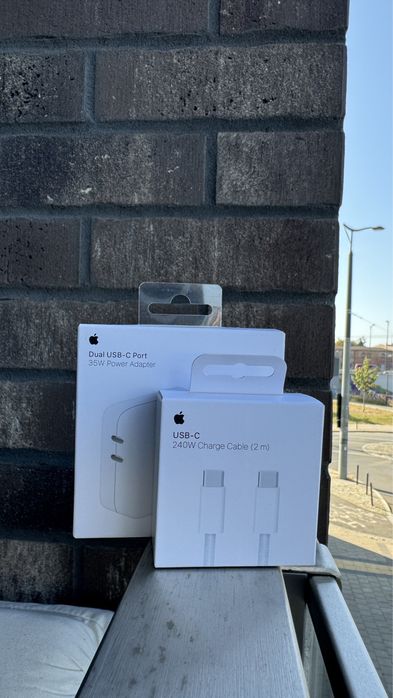 Zestaw Ladowarka 35W na 2 złacza Usb-C + Kabel Usb-C Usb-C 2M 240W