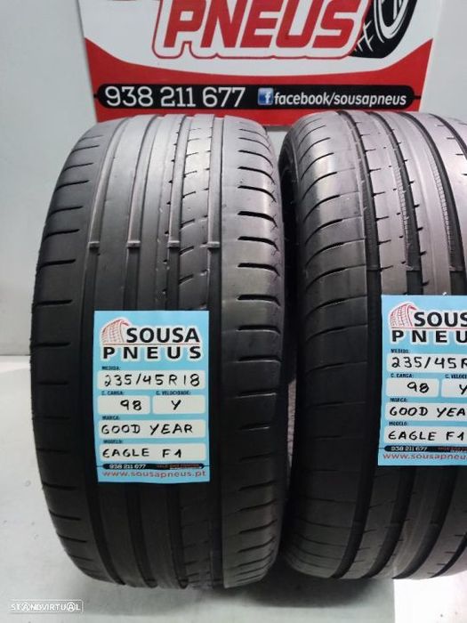 2 pneus semi novos 235-45r18 good year - oferta dos portes