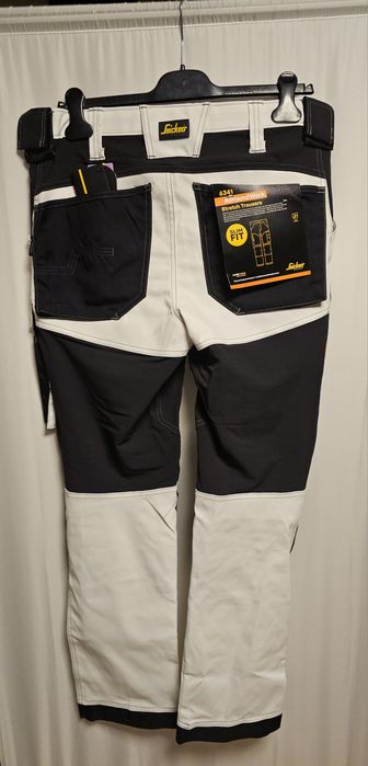 Spodnie robocze Snickers 6341 r. 48,54 i 56   białe Slim